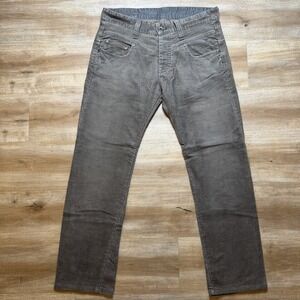 G-Star RAW Jeans Men 33x31 Brown Corduroy Radar Narrow Pants Dark Wash (Hemmed)